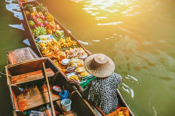 Nord-Thailand Kaleidoskop (Gruppenreise) - Schwimmender Markt Damnoen Saduak