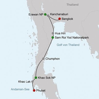 Route des Südens - von Bangkok nach Phuket (Gruppenreise)