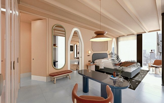 The Standard, Bangkok Mahanakhon - Wohnbeispiel Suite Spot (Zimmercodierung WB1)