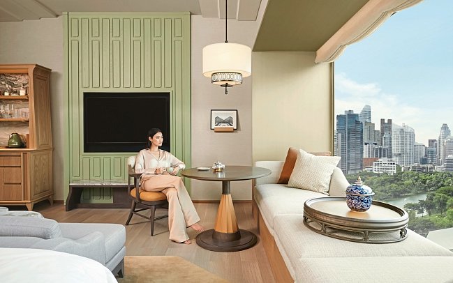 Dusit Thani Bangkok - Wohnbeispiel Deluxe King (Zimmercodierung UD1)