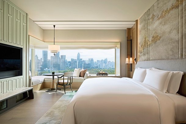 Dusit Thani Bangkok - Wohnbeispiel Deluxe Corner (Zimmercodierungen UD2, UM2 & UL2)