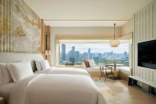 Dusit Thani Bangkok - Wohnbeispiel Deluxe Corner (Zimmercodierungen UD2, UM2 & UL2)