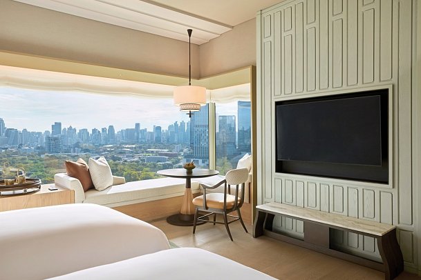 Dusit Thani Bangkok - Wohnbeispiel Deluxe Corner (Zimmercodierungen UD2, UM2 & UL2)