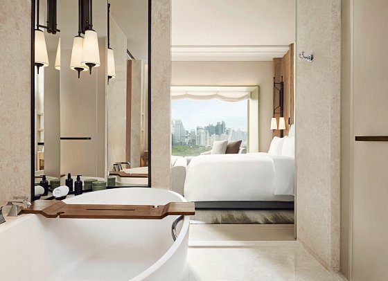 Dusit Thani Bangkok - Badbeispiel Deluxe King (Zimmercodierungen UD1, UM1 & UL1)