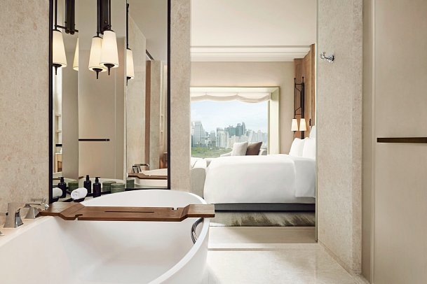 Dusit Thani Bangkok - Badbeispiel Deluxe King (Zimmercodierungen UD1, UM1 & UL1)