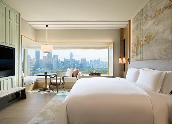 Dusit Thani Bangkok - Wohnbeispiel Deluxe Corner (Zimmercodierungen UD2, UM2 & UL2)