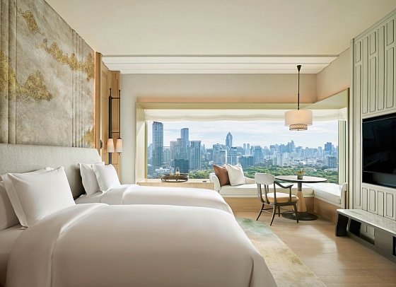 Dusit Thani Bangkok - Wohnbeispiel Deluxe Corner (Zimmercodierungen UD2, UM2 & UL2)