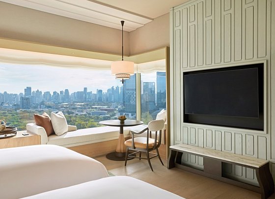 Dusit Thani Bangkok - Wohnbeispiel Deluxe Corner (Zimmercodierungen UD2, UM2 & UL2)