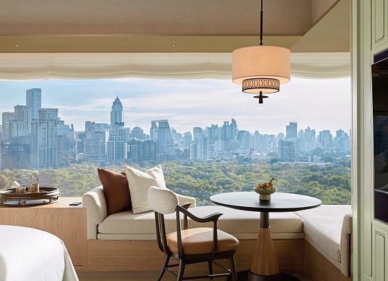 Dusit Thani Bangkok - Wohnbeispiel Deluxe Corner (Zimmercodierungen UD2, UM2 & UL2)