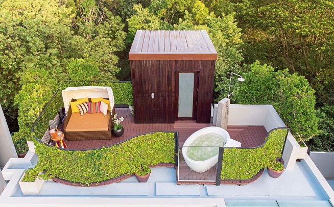 Let´s Sea Hua Hin Al Fresco Resort - Wohnbeispiel Moondeck Al Fresco Suite (Zimmercodierung WB1)