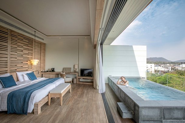 Cape Nidhra Hotel - Wohnbeispiel Sky Pool Suite (Zimmercodierung WB1)