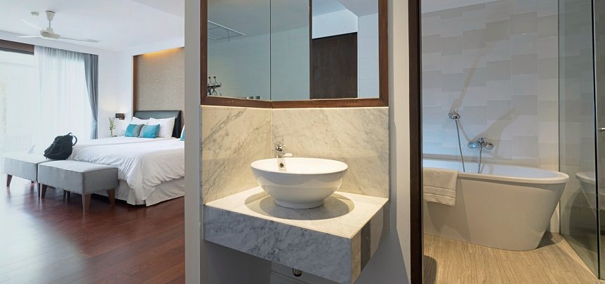 Loligo Resort Hua Hin - Wohnbeispiel Mini Suite Garden Balcony (Zimmercodierung UBG)