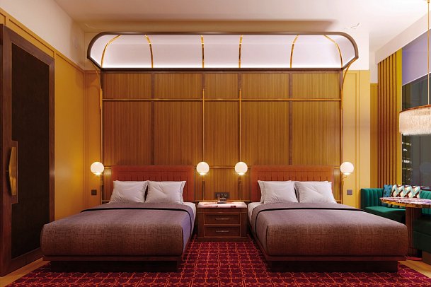 Canopy by Hilton Chicago Central Loop - Wohnbeispiel Standard 2 Double Beds (Zimmercodierung UG1)