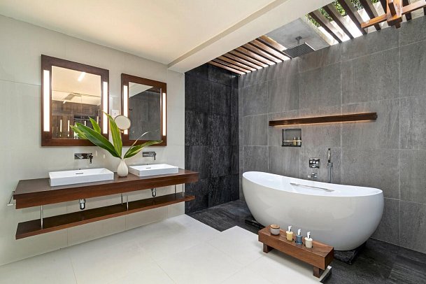 Jetwing Saman Villas - Badbeispiel Deluxe Suite with Pool (Zimmercodierung WD2)