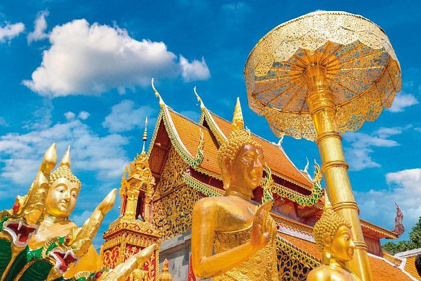 Highlights im Goldenen Dreieck - Wat Phra That Doi Suthep, Chiang Mai