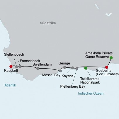 Cape in Style (ab Kapstadt/bis Gqeberha (Port Elizabeth))