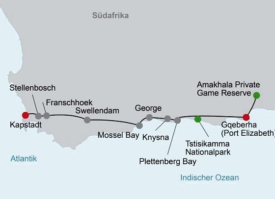 Cape in Style (ab Kapstadt/bis Gqeberha (Port Elizabeth))