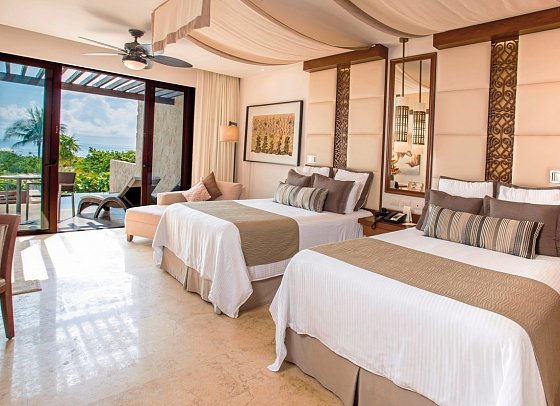 Secrets Playa Mujeres Golf & Spa Resort - Wohnbeispiel Preferred Club Juniorsuite Swim-Out Oceanview (Zimmercodierung JLQ)