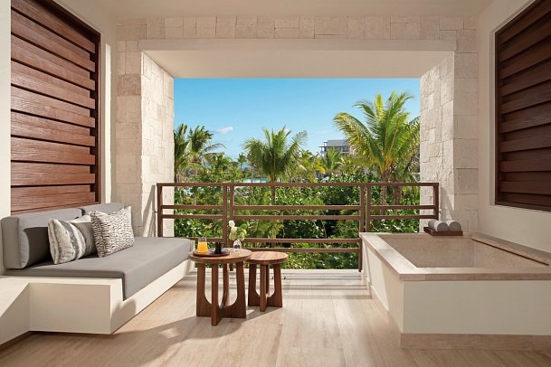 Secrets Playa Blanca Costa Mujeres - Wohnbeispiel Preferred Club Junior Suite Tropical View (Zimmercodierung JLG)