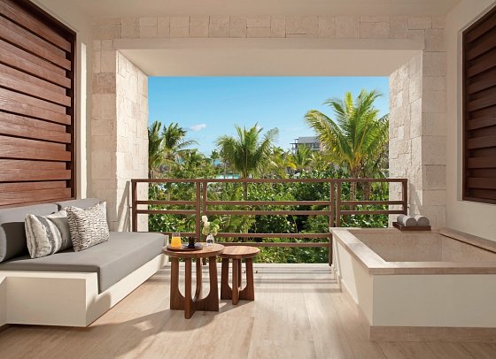 Secrets Playa Blanca Costa Mujeres - Wohnbeispiel Preferred Club Junior Suite Tropical View (Zimmercodierung JLG)