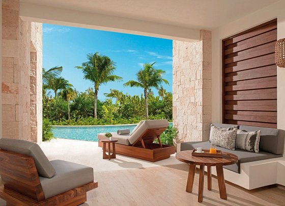 Secrets Playa Blanca Costa Mujeres - Wohnbeispiel Preferred Club Junior Suite Swim Out (Zimmercodierung JLQ)
