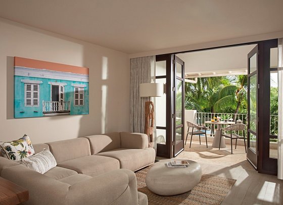 Zoëtry Curaçao Resort & Spa - Wohnbeispiel Mastersuite Tropical Gardenview (Zimmercodierungen W1G & W2G)