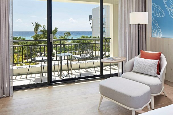 Curaçao Marriott Beach Resort - Wohnbeispiel Oceanview King (Zimmercodierungen J1M & J2M)