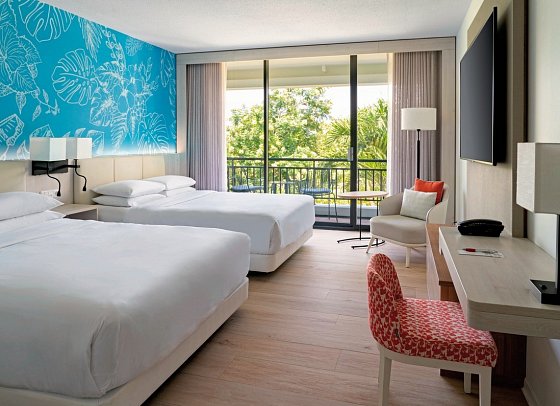 Curaçao Marriott Beach Resort - Wohnbeispiel Gardenview Queen (Zimmercodierung UG2)
