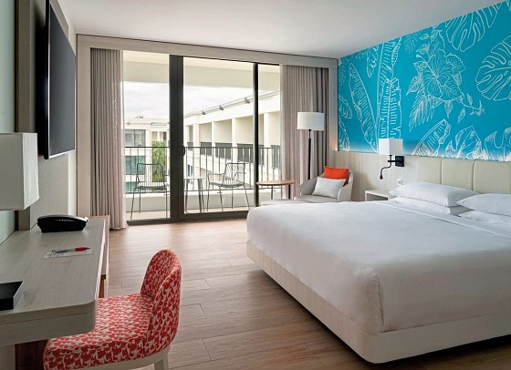 Curaçao Marriott Beach Resort - Wohnbeispiel Partial Oceanview King (Zimmercodierung UBM)