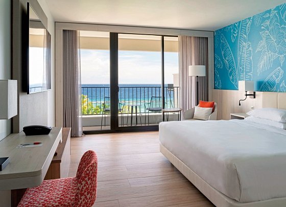 Curaçao Marriott Beach Resort - Wohnbeispiel Oceanview King (Zimmercodierung J1M)