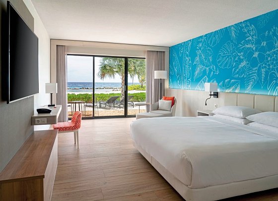 Curaçao Marriott Beach Resort - Wohnbeispiel Oceanfront King (Zimmercodierung JBO)