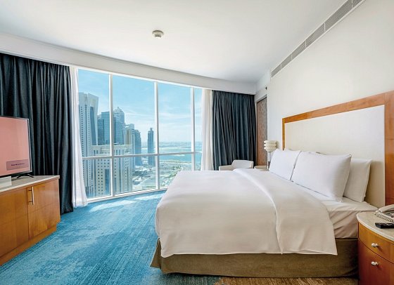 Hilton Doha Hotel - Wohnbeispiel Premium Sea View (Zimmercodierung UMM)