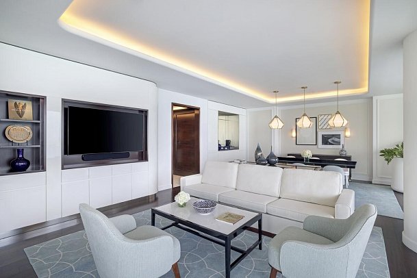 Waldorf Astoria Lusail, Doha - Wohnbeispiel One Bedroom Corner Suite (Zimmercodierungen WB1 & WBM)