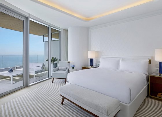 Waldorf Astoria Lusail, Doha - Wohnbeispiel One Bedroom Corner Suite (Zimmercodierungen WB1 & WBM)