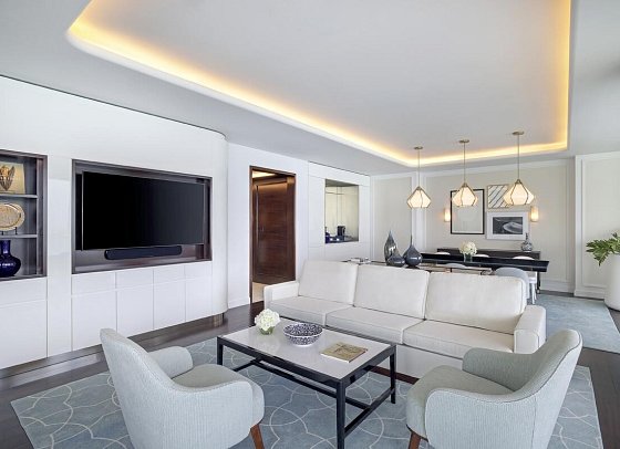 Waldorf Astoria Lusail, Doha - Wohnbeispiel One Bedroom Corner Suite (Zimmercodierungen WB1 & WBM)