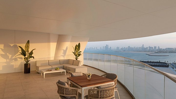 Rixos Premium Qetaifan Island North - Beispiel Balkon Premium Sea View (Zimmercodierung DMM)