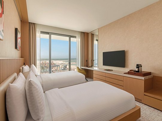 Rixos Premium Qetaifan Island North - Wohnbeispiel Deluxe Room Sea Water Park View (Zimmercodierung DDL)