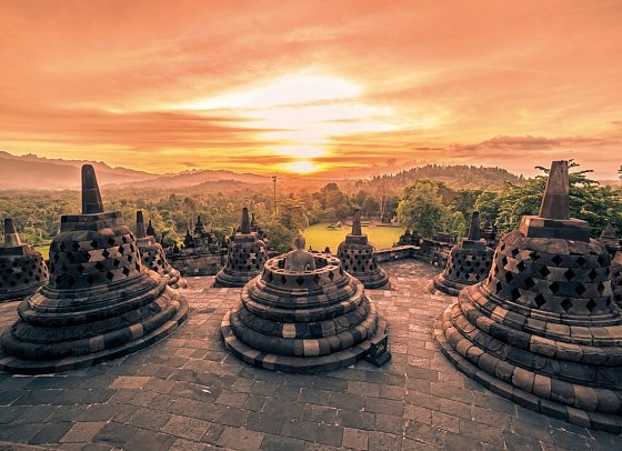 Klassische Höhepunkte Javas (Privatreise, ab/bis Südbali) - Borobudur
