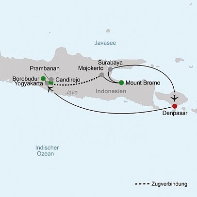 Klassische Höhepunkte Javas (Gruppenreise, ab/bis Südbali)