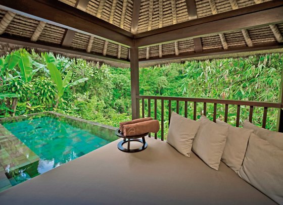 Hanging Gardens of Bali - Beispiel Außenbereich Riverside Pool Villa (Zimmercodierung VBR)