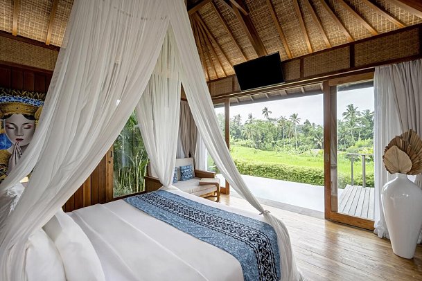 Kappa Senses Ubud - Wohnbeispiel One Bedroom Pool Villa Rice Field View (Zimmercodierung VB1)