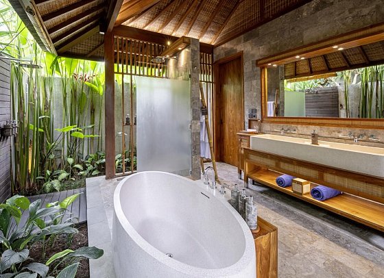 Kappa Senses Ubud - Beispiel Bad One Bedroom Pool Villa (Zimmercodierungen VB5 & VB1)