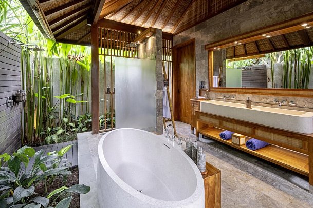 Kappa Senses Ubud - Beispiel Bad One Bedroom Pool Villa (Zimmercodierungen VB5 & VB1)
