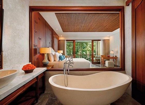 Abisena Ubud - Beispiel Bad River Suite (Zimmercodierung WB1)