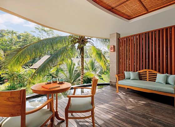 Abisena Ubud - Beispiel Balkon Valley Suite (Zimmercodierung WB2)