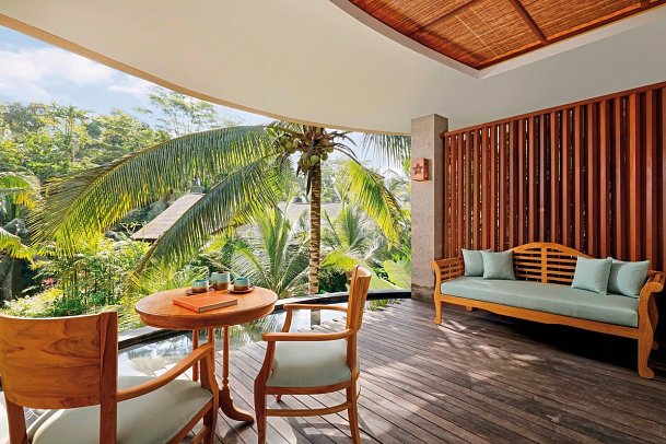 Abisena Ubud - Beispiel Balkon Valley Suite (Zimmercodierung WB2)