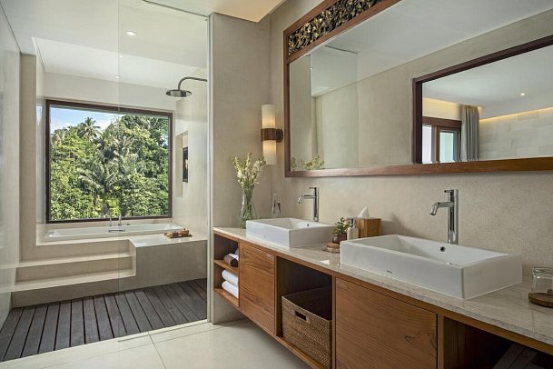 Cicada Resort Bali Ubud, Autograph Collection - Beispiel Bad Cicada Valley Suite (Zimmercodierung WB1)