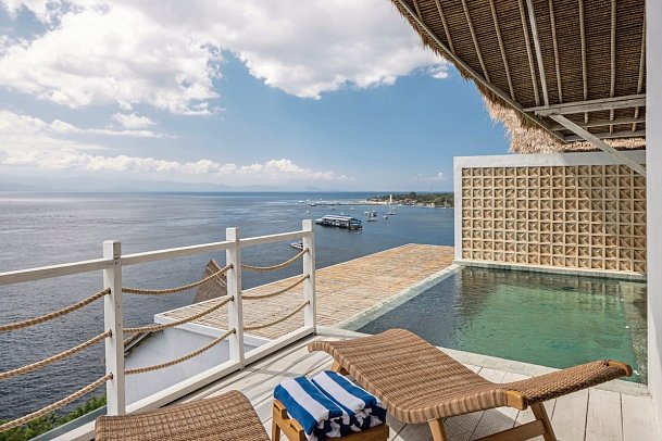 Pramana Natura Nusa Penida - Balkonbeispiel One Bedroom Villa Ocean View (Zimmercodierung VBM)