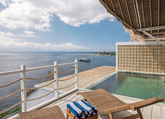 Pramana Natura Nusa Penida - Balkonbeispiel One Bedroom Villa Ocean View (Zimmercodierung VBM)