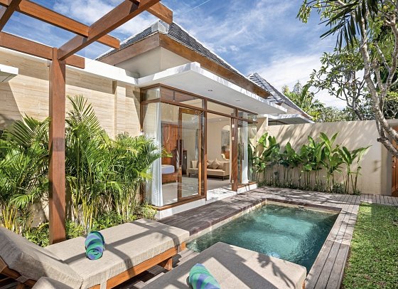Tonys Villas & Resort - Beispiel Terrasse Signature Pool Villa (Zimmercodierung VBR)